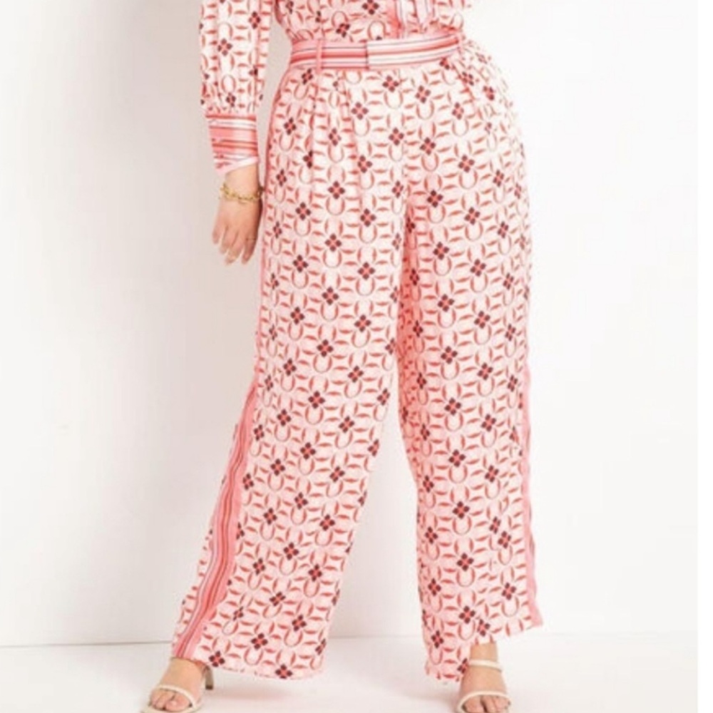 Eloquii pink printed pants